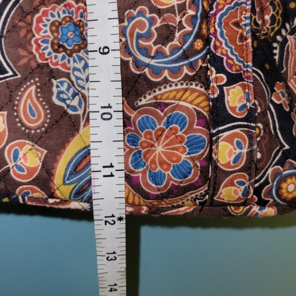 Vera Bradley Brown Kensington Paisley Shoulder Purse - Picture 7 of 8
